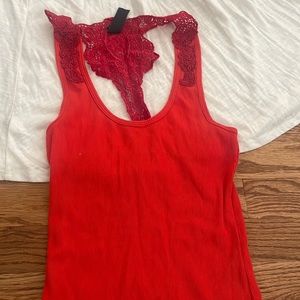 Pretty coral free people tank
